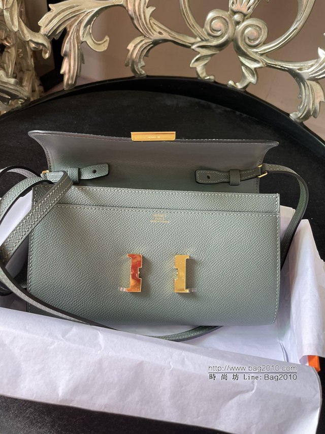 Hermes女士小挎包 愛馬仕Constance康康to go斜挎包 杏仁綠金扣  tdh2312